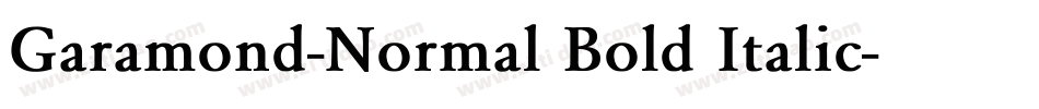 Garamond-Normal Bold Italic字体转换